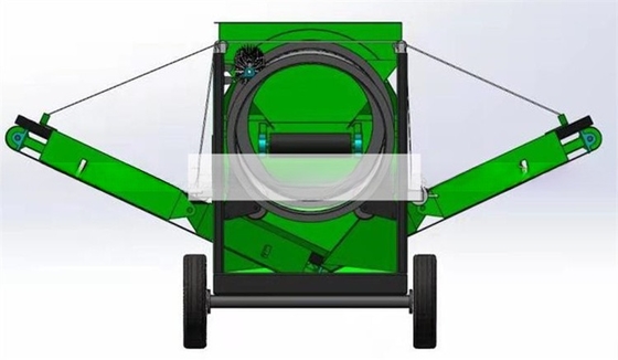 Screener mobile per tamburi MTS1230 per sabbia di terra, ghiaia, compost, pezzi di legno ad alta capacità