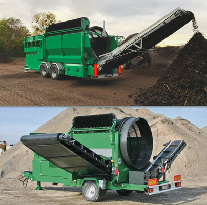 Attrezzatura per schermo a tamburo di compost portatile Voltaggio 380v/415v/440v Opzioni personalizzabili