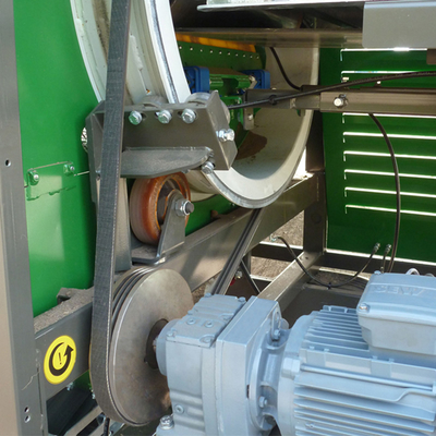 Schermo a tamburo rotativo di compost grigio ad alta capacità con dimensioni di alimentazione inferiori a 300 mm