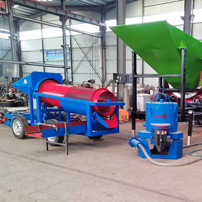 Tipo mobile Small Production Gold Trommel Screen con gancio di trazione per una facile manipolazione