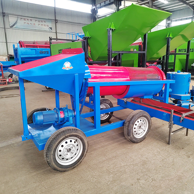 Tipo mobile Small Production Gold Trommel Screen con gancio di trazione per una facile manipolazione