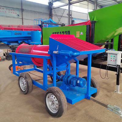 Tipo mobile Small Production Gold Trommel Screen con gancio di trazione per una facile manipolazione