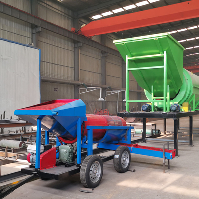 Tipo mobile Small Production Gold Trommel Screen con gancio di trazione per una facile manipolazione