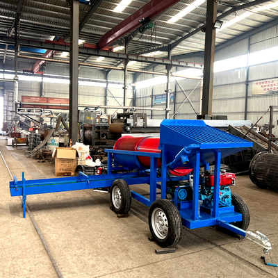 Capacità di produzione ridotta 620 kg Schermo mobile a tamburo d'oro per l'estrazione alluvionale di oro