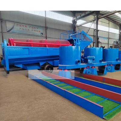 Impianto mobile di lavaggio dell'oro Trommel per attrezzature minerarie di separazione dell'oro di capacità 3000 kg