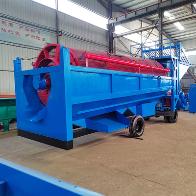 Impianto mobile di lavaggio dell'oro Trommel per attrezzature minerarie di separazione dell'oro di capacità 3000 kg