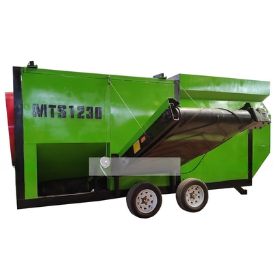 Macchina mobile di selezione del compost ad alta capacità con nastro trasportatore in Australia