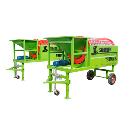 380V/415V/440V Mini Piastra d'acciaio Perforazione del materiale di screening Compost Mobile Trommel Screen