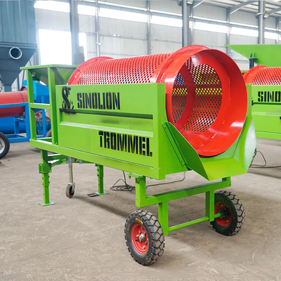 380V/415V/440V Mini Piastra d'acciaio Perforazione del materiale di screening Compost Mobile Trommel Screen