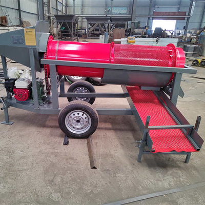 5-10t/h Voltaggio 220V/380V Pulizzatrice mineraria dell'oro impianto di lavaggio a tamburo rotativo di piccole dimensioni