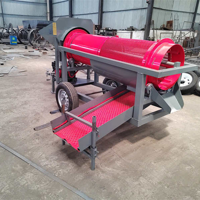 5-10t/h Voltaggio 220V/380V Pulizzatrice mineraria dell'oro impianto di lavaggio a tamburo rotativo di piccole dimensioni