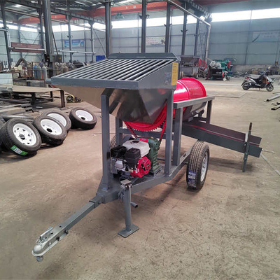 5-10t/h Voltaggio 220V/380V Pulizzatrice mineraria dell'oro impianto di lavaggio a tamburo rotativo di piccole dimensioni