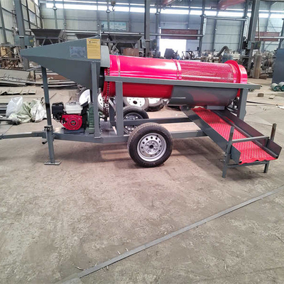 5-10t/h Voltaggio 220V/380V Pulizzatrice mineraria dell'oro impianto di lavaggio a tamburo rotativo di piccole dimensioni