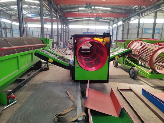 Separatore automatico portatile per filtro a tamburo per compost, suolo superficiale, vermi, setacciatura del legno e del carbone