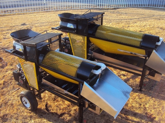 Piccolo tamburello per l'estrazione dell'oro Mobile Gold Washing Rotary Trommel Screen con efficienza del 98%