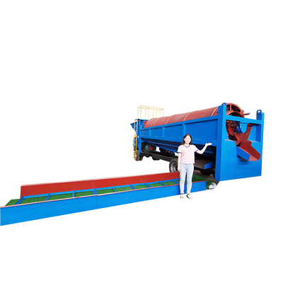 Mini Small Mobile Sand Gold Mining Trommel Wash Plant per dimensioni di scarico inferiori a 6 mm