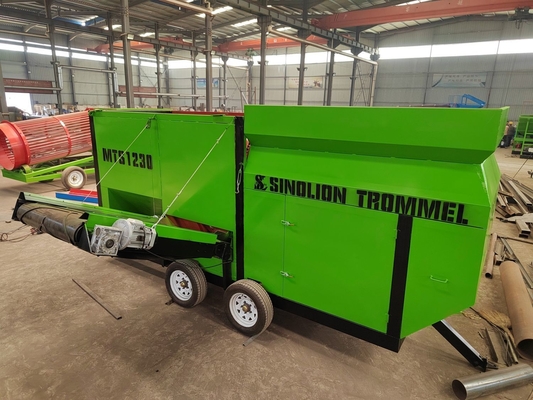 Siffratore a tamburo per setaccio rotativo per filtro del compost Fertilizzante per vermi di superficie del suolo Mini Trommel Screen