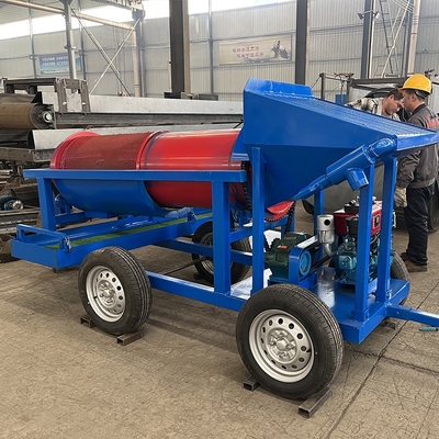 5-10 tonnellate all'ora Placer Gold Mini Trommel Screen con materiale in acciaio inossidabile 720 KG