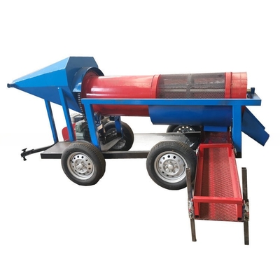 3KW Energy Mining Mobile Gold Washing Trommel Screen per il recupero delle miniere di sabbia fluviale