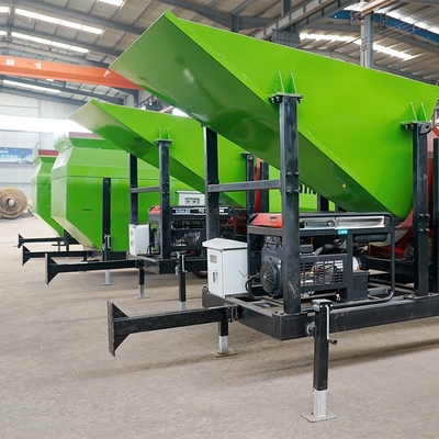 Dimensioni di alimentazione inferiori a 300 mm schermo a tamburo mobile per il compost e schermatore portatile per la superficie del suolo