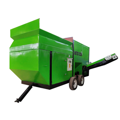 2000 kg schermo a tamburo mobile a ruote personalizzato per compost di terriccio di scorie di ghiaia e pezzetti di legno