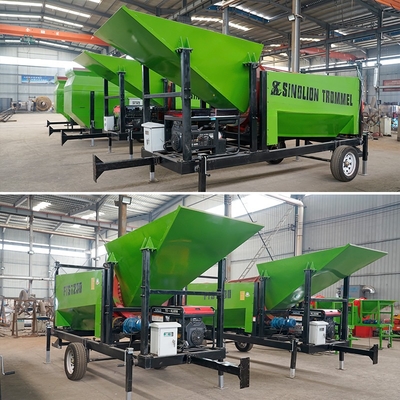 Mini Mobile Trommel Screen risparmio energetico Heavy Duty per la macchina di estrazione dell'oro alluvionale