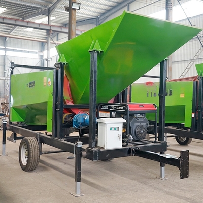 Carta Fregati di legno Compost di plastica e suolo Topsoil mobile Trommel Screen Feeding Dimensioni inferiori a 300 mm