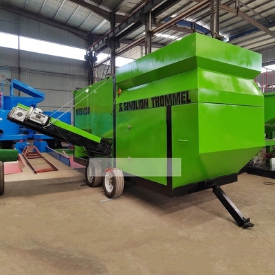 Convogliatore a cinghia e schermo a tamburo di compost mobile ad alta capacità progettato per l'efficienza