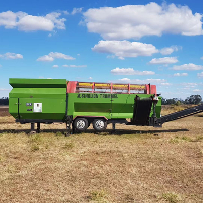 Grandi capacità di compost rotativo mobile a tamburo con motore elettrico da 3-45 kW