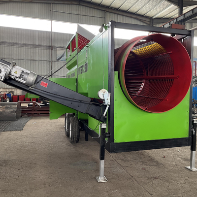 Grandi capacità di compost rotativo mobile a tamburo con motore elettrico da 3-45 kW