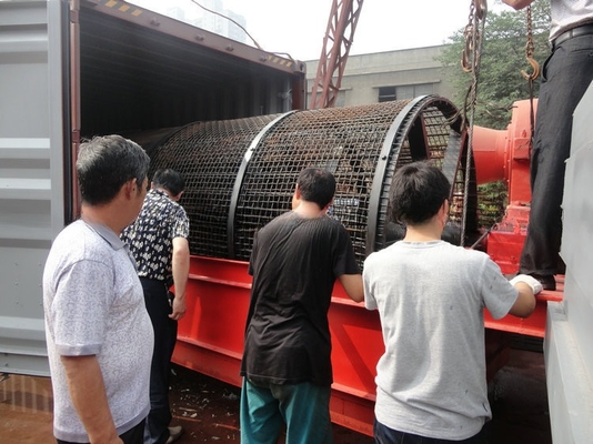 Lavori di costruzione Rotary Trommel Drum Sifter Sieve Drum Screening Machine per l'estrazione mineraria