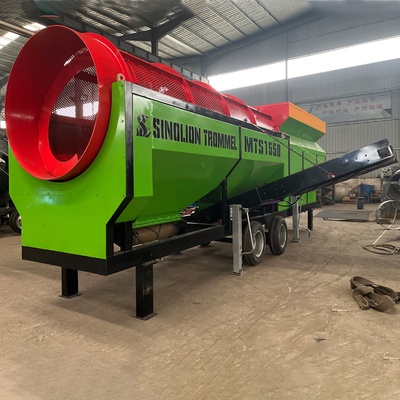 2023 Anno Scanner rotativo del suolo Trommel Sieve per impianto mobile di screening del compost