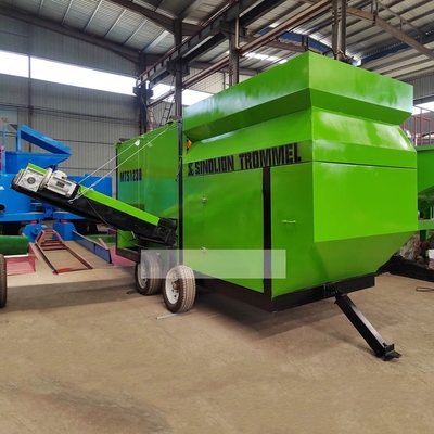 2200 KG Piccola scala mobile 2 strati Sortire i rifiuti Trommel Screen con scarico Dimensione su richiesta