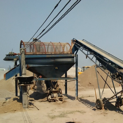 Motore diesel resistente, schermo a tamburo di roccia mobile/schermo a tamburo rotativo a fusolio di carbone