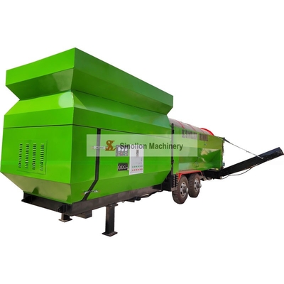 Sito di compost in acciaio inossidabile con trasportatore di impilazione e dimensioni di scarico personalizzabili