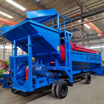 Separatore gravitazionale 100tph Mobile Gold Sand Washing Drum Machine Australia Gold Tromme Recovery Plant