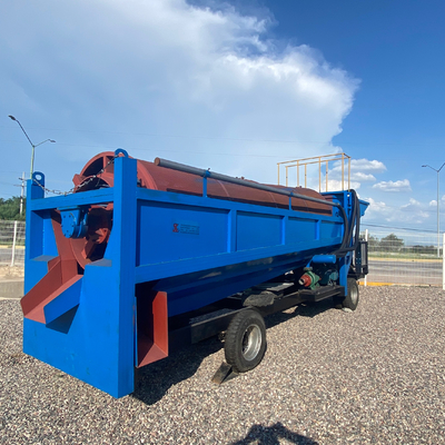 Separatore gravitazionale 100tph Mobile Gold Sand Washing Drum Machine Australia Gold Tromme Recovery Plant