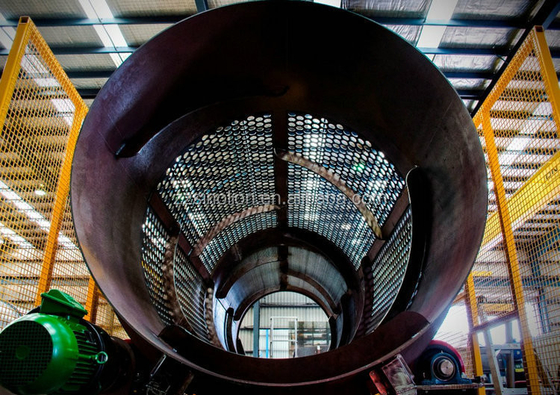 Lavori di costruzione schermo rotativo a tamburo magnetico per la separazione dei granuli di acciaio e di metallo