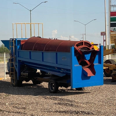 Separatore gravitazionale 100tph Mobile Gold Sand Washing Drum Machine Australia Gold Tromme Recovery Plant