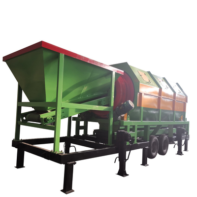 Macchina per setacciare il compost rotativo mobile per impianti di compostaggio