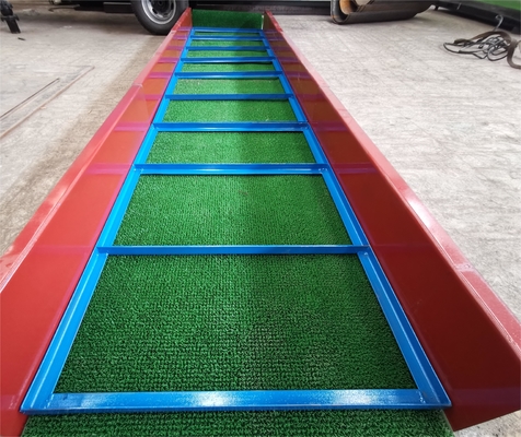 Precise Gold Separation Mining Sluice Box con Gold Collecting Grass Mat collegato