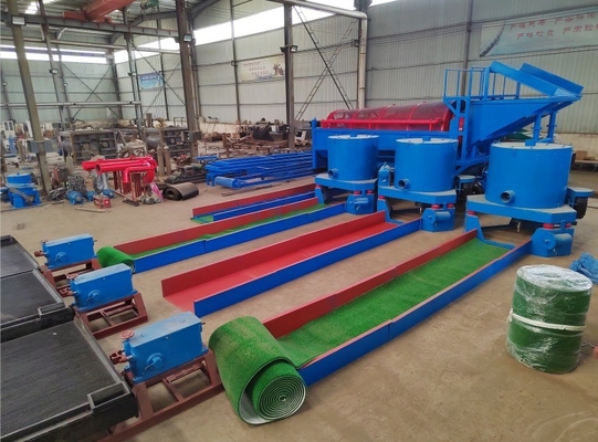 Precise Gold Separation Mining Sluice Box con Gold Collecting Grass Mat collegato