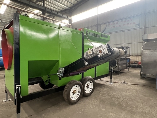 2-3 strati 30m3/h schermo a tamburo mobile per compost di ghiaia per letame suino e ovino