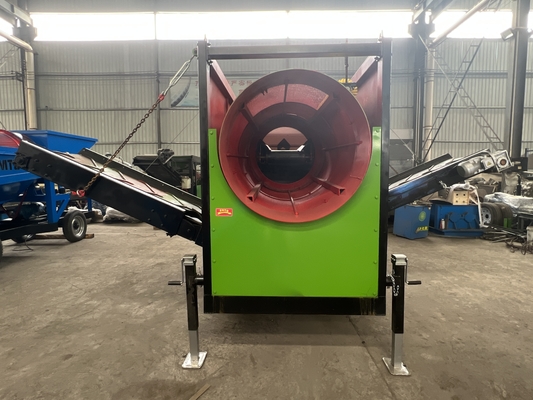 2-3 strati 30m3/h schermo a tamburo mobile per compost di ghiaia per letame suino e ovino