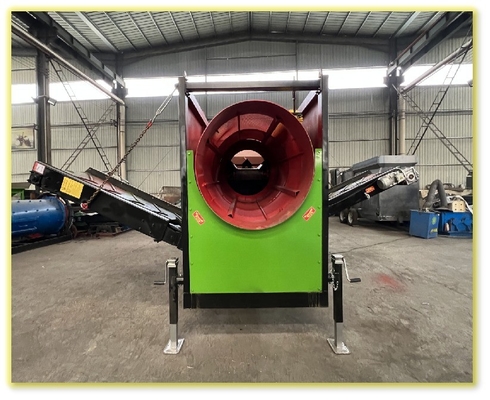 2-3 strati 30m3/h schermo a tamburo mobile per compost di ghiaia per letame suino e ovino