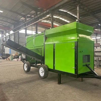 2-3 strati 30m3/h schermo a tamburo mobile per compost di ghiaia per letame suino e ovino