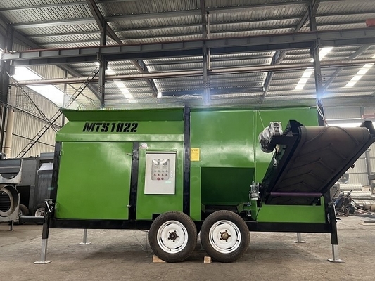 2-3 strati 30m3/h schermo a tamburo mobile per compost di ghiaia per letame suino e ovino