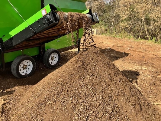 Dispositivi mobili per la separazione delle pietre a 60 m3/h, compost, suolo superficiale e letame ovino/vacca