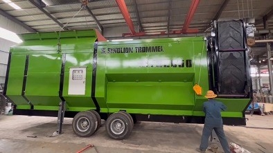 Aziende agricole 33.2kw Motore di grande capacità MTS 2050 Sito a tamburo mobile per tamburo rotativo di compost