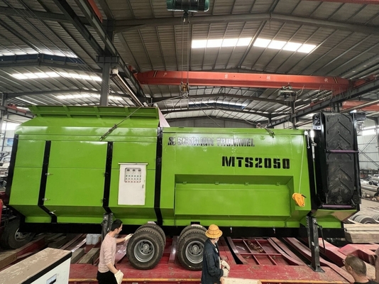 Aziende agricole 33.2kw Motore di grande capacità MTS 2050 Sito a tamburo mobile per tamburo rotativo di compost